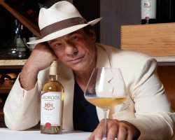 Robert Davi consuming alcohol